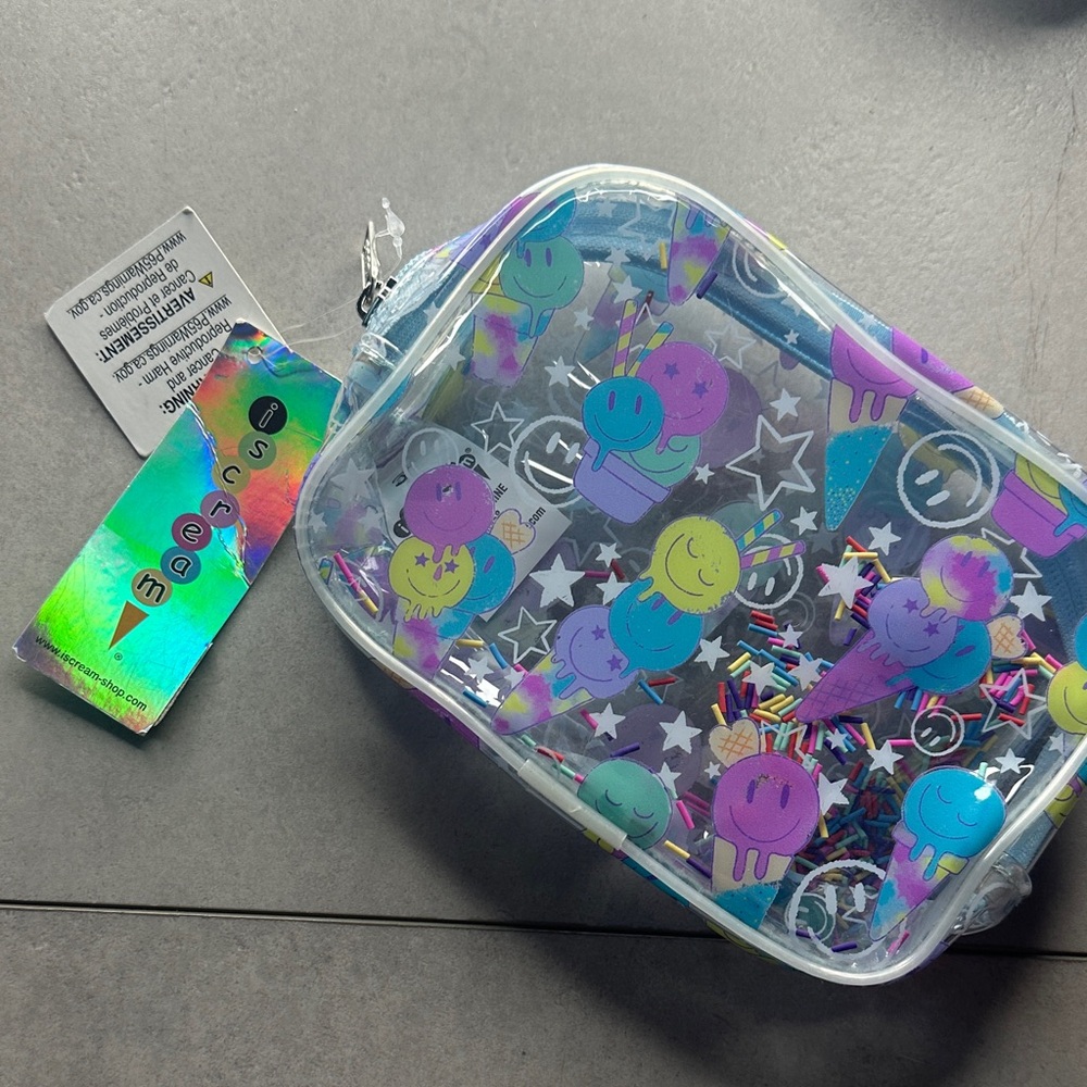 Iscream Clear Bag with Colorful Emoji Design ***FREE ** With Other Purchase